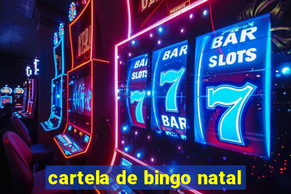 cartela de bingo natal