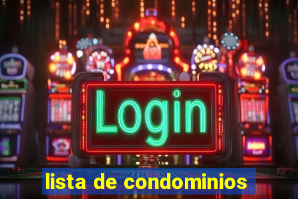 lista de condominios