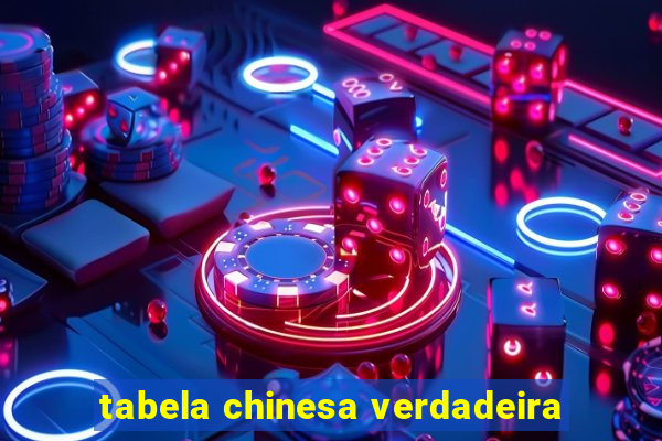 tabela chinesa verdadeira