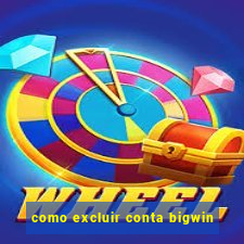 como excluir conta bigwin